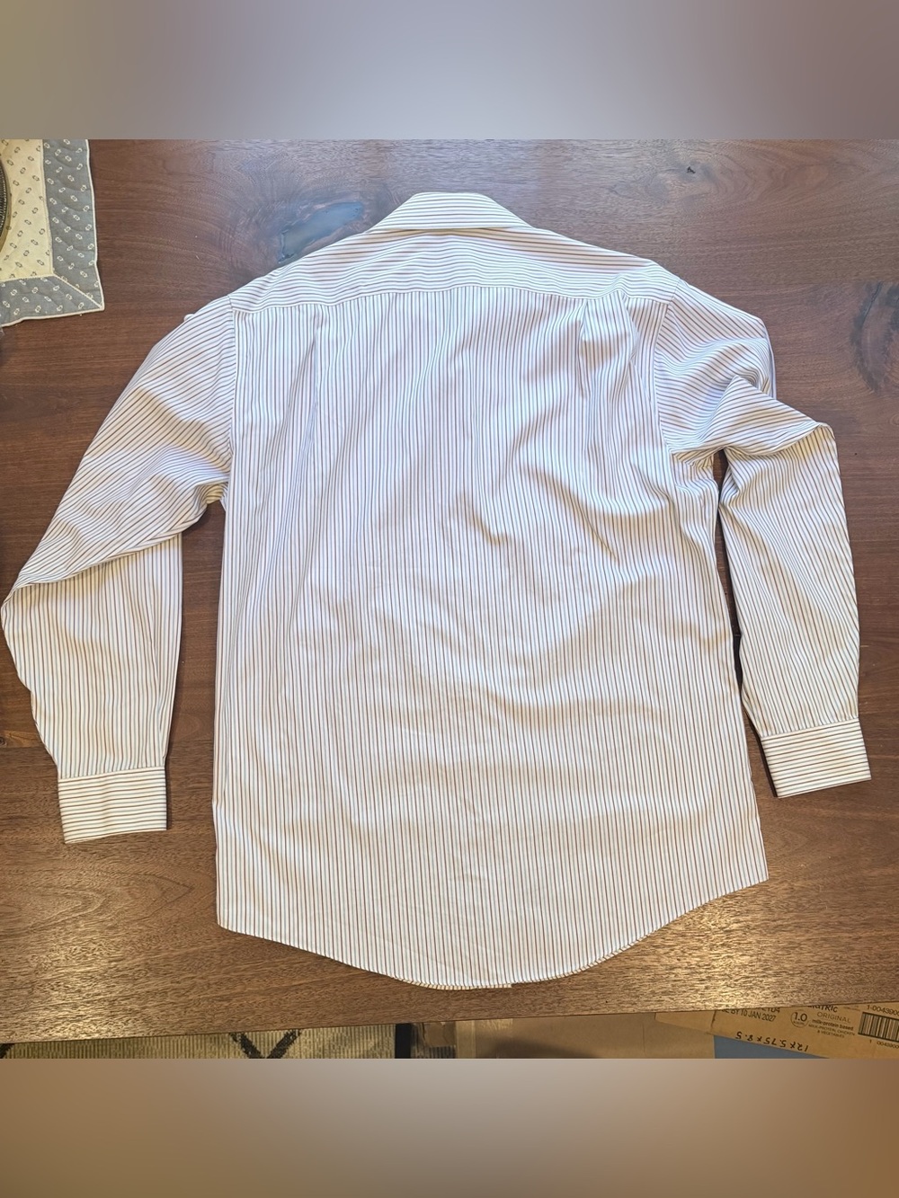 Talbots Wrinkle Resistant Striped Collar Button Dress Shirt 15.5, 34/35 - Picture 6 of 6
